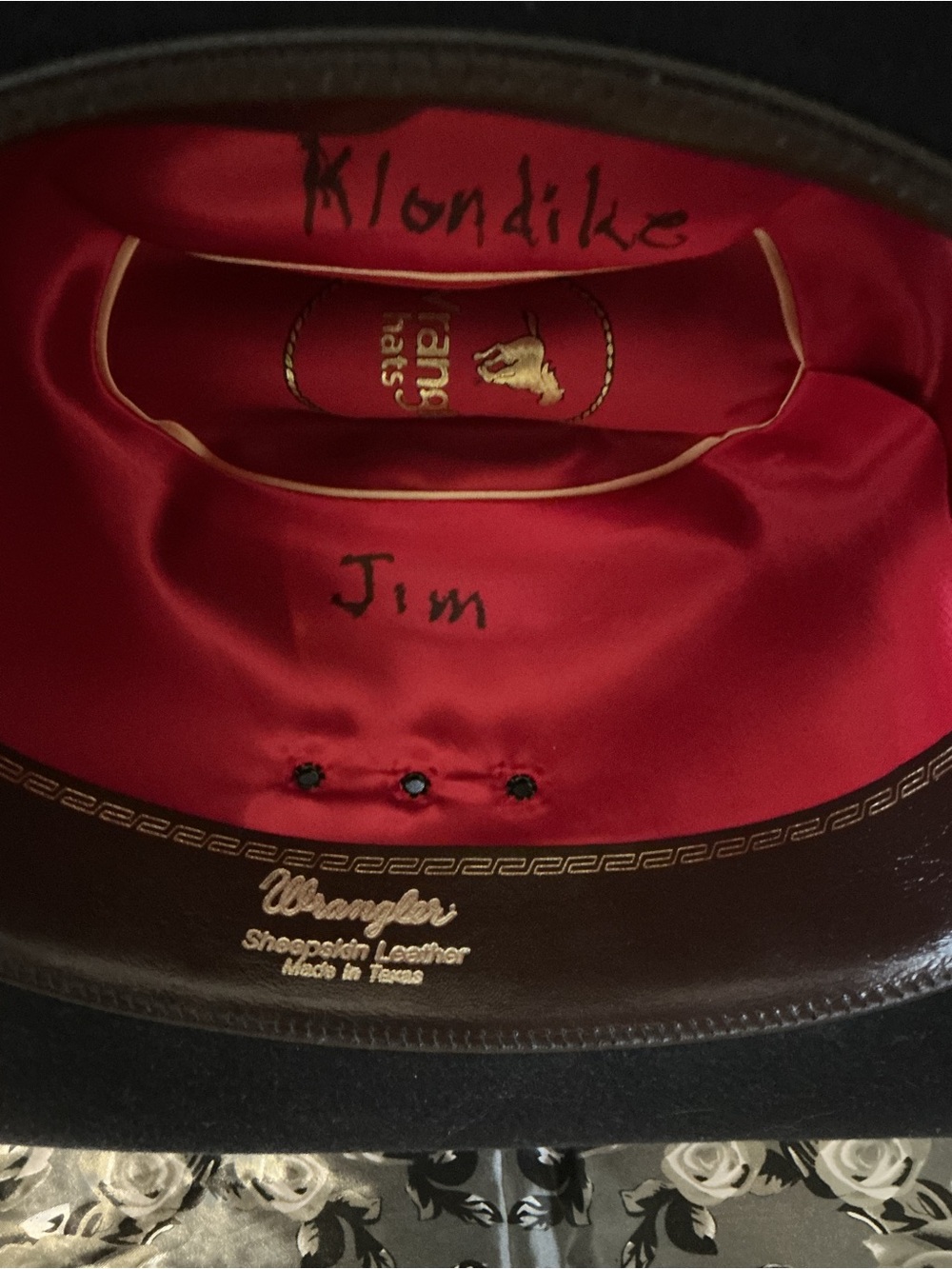 Wrangler Black Wide-Brim Felt Cowboy Hat - Picture 8 of 9